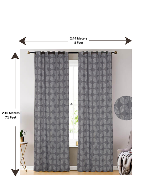 Pure Cotton Curtain Pair - Premium 8 x 7 feet