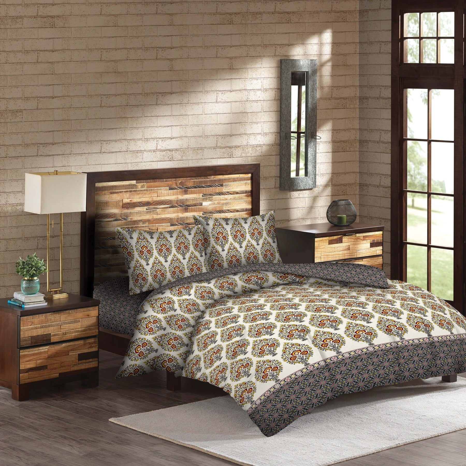 Reversible Printed Cotton Duvet Cover PREMIUM