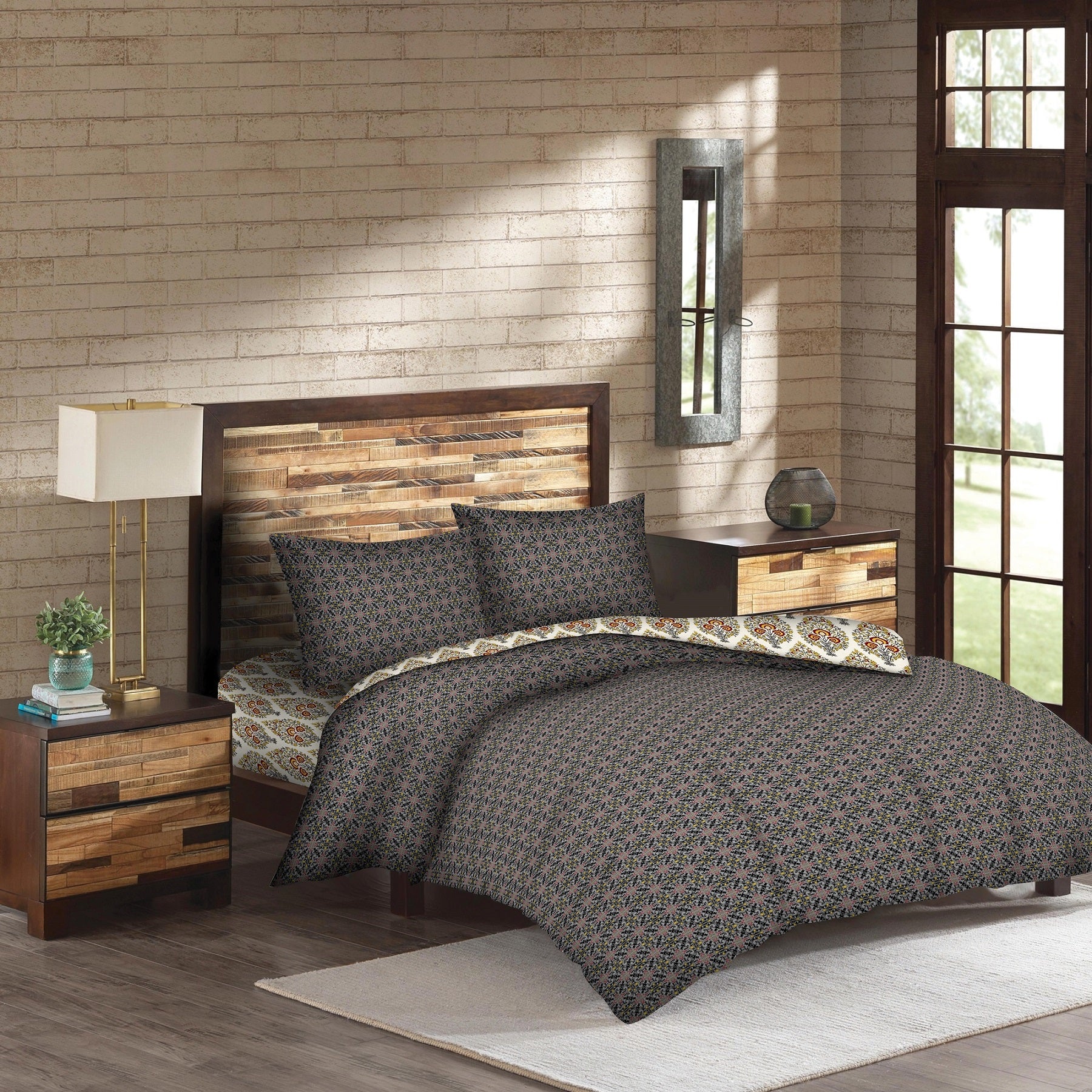 Reversible Printed Cotton Duvet Cover PREMIUM